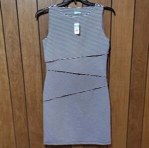 J. Mclaughlin Striped Nicola Catalina Spandex Dress Spring Easter Size M
